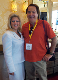 Lewis Bonder with Greater Grand Sudburyss Mayor, Marianne Matichuk at the Wynn Hotel in Las Vegas